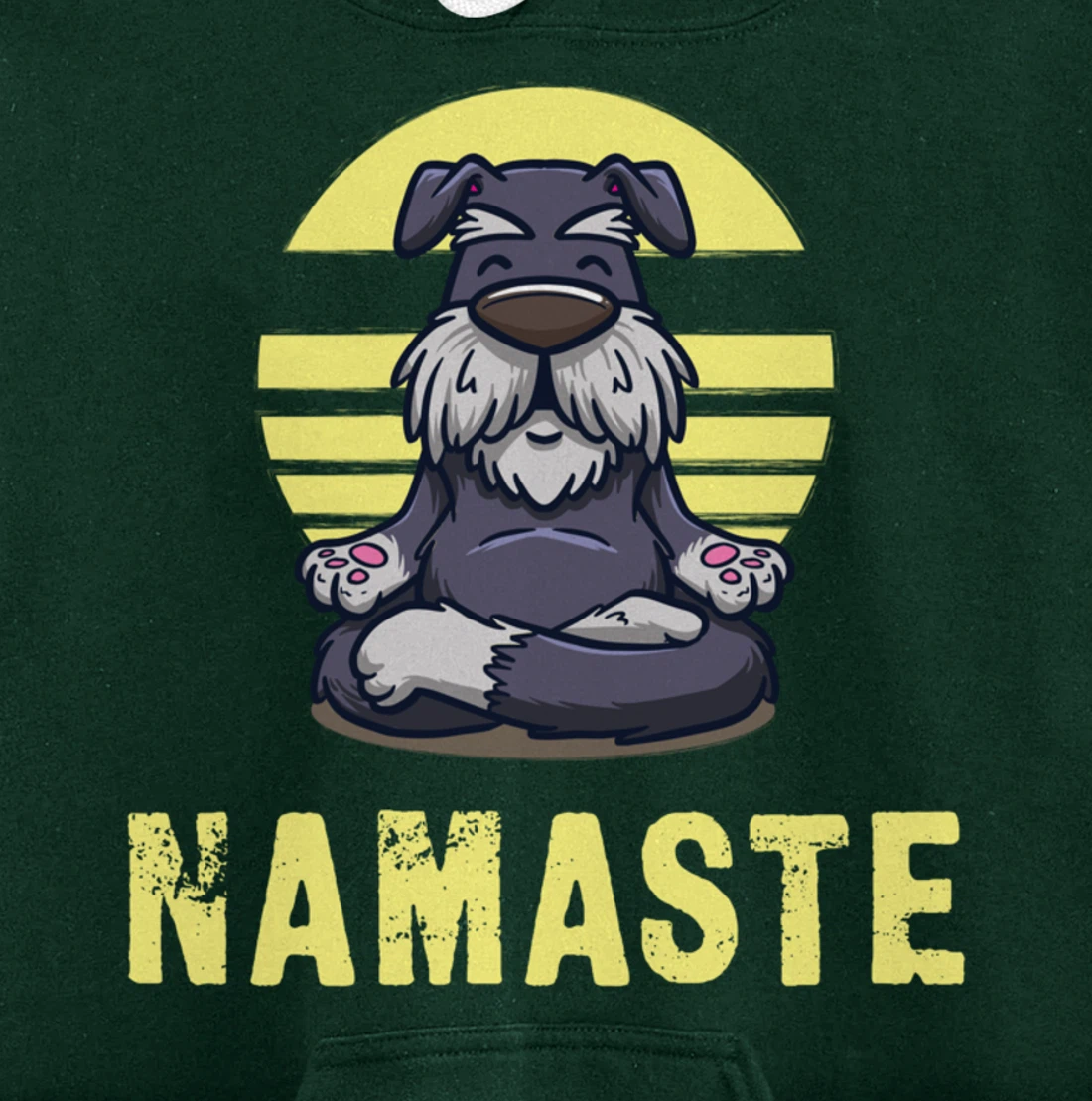 Funny Dog Meditation Namaste Funny Pullover Hoodie