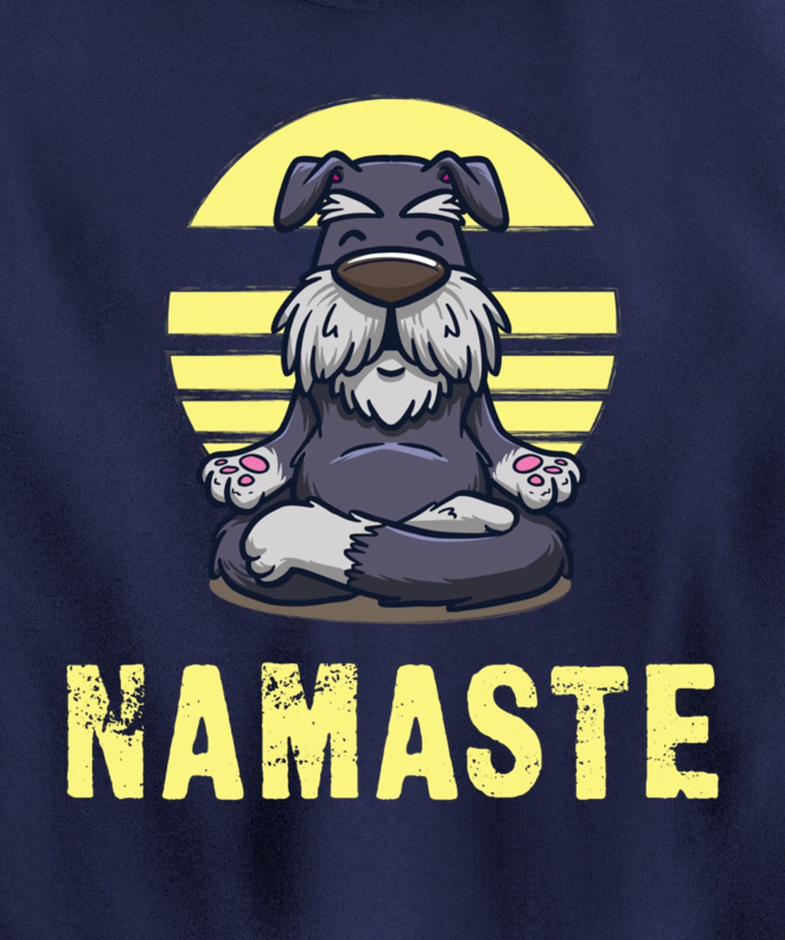 Funny Dog Meditation Namaste Funny Pullover Hoodie