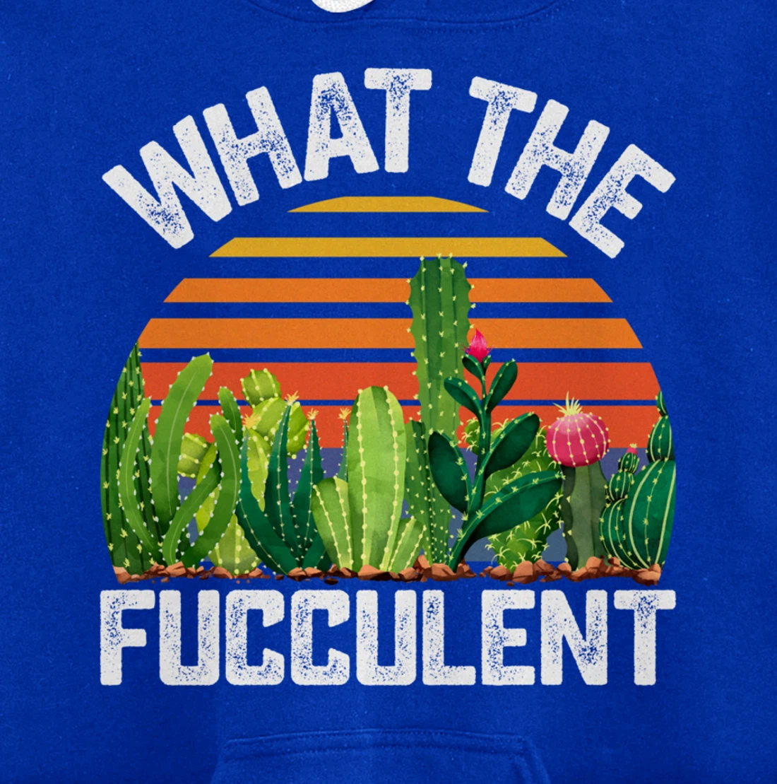 What the Fucculent Cactus Succulents Gardening Retro Vintage Pullover Hoodie