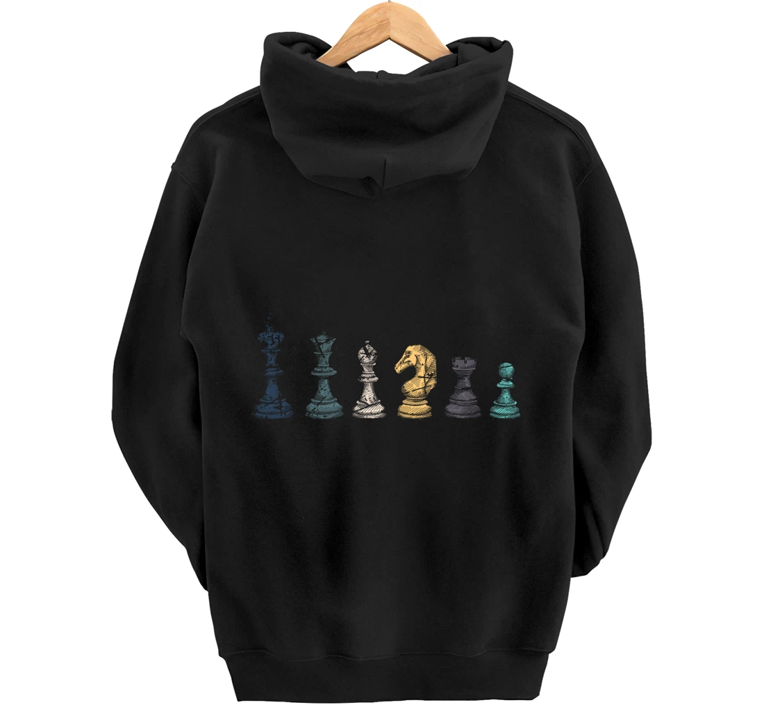 Retro Chess Pullover Hoodie