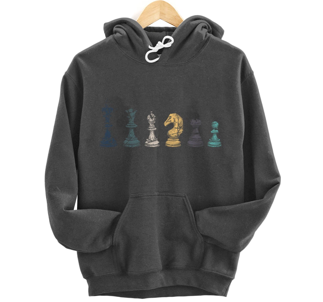 Retro Chess Pullover Hoodie
