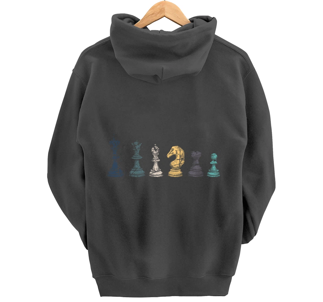 Retro Chess Pullover Hoodie