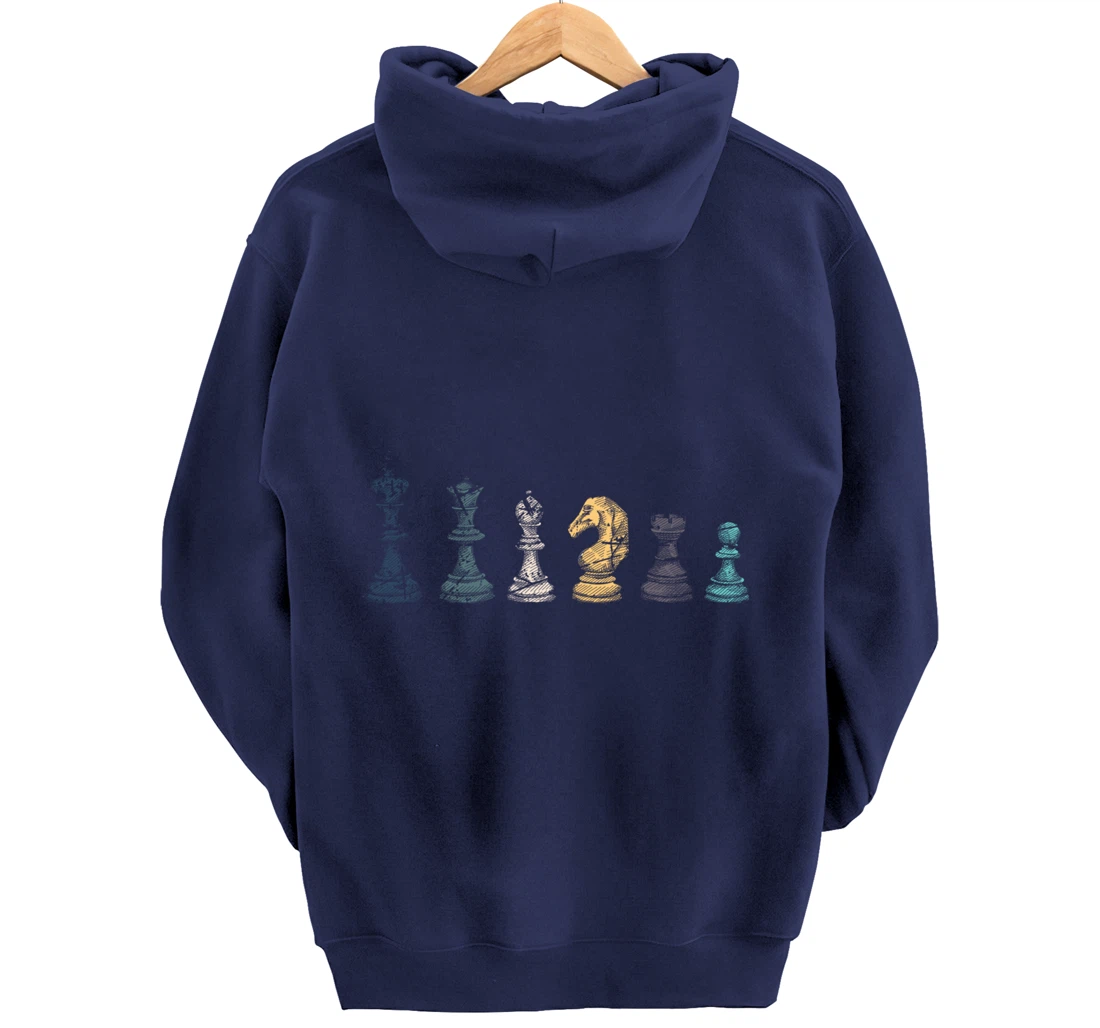 Retro Chess Pullover Hoodie