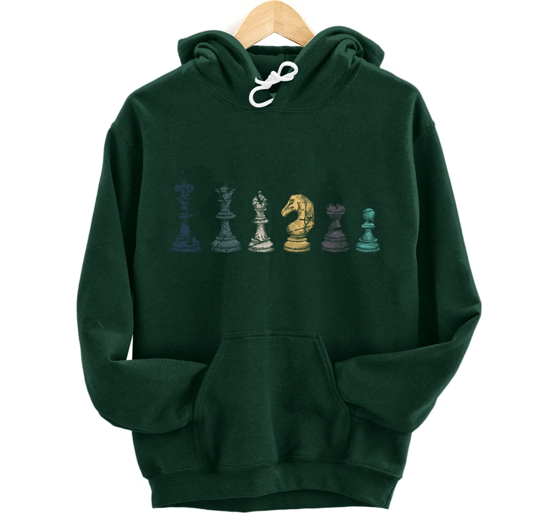 Retro Chess Pullover Hoodie