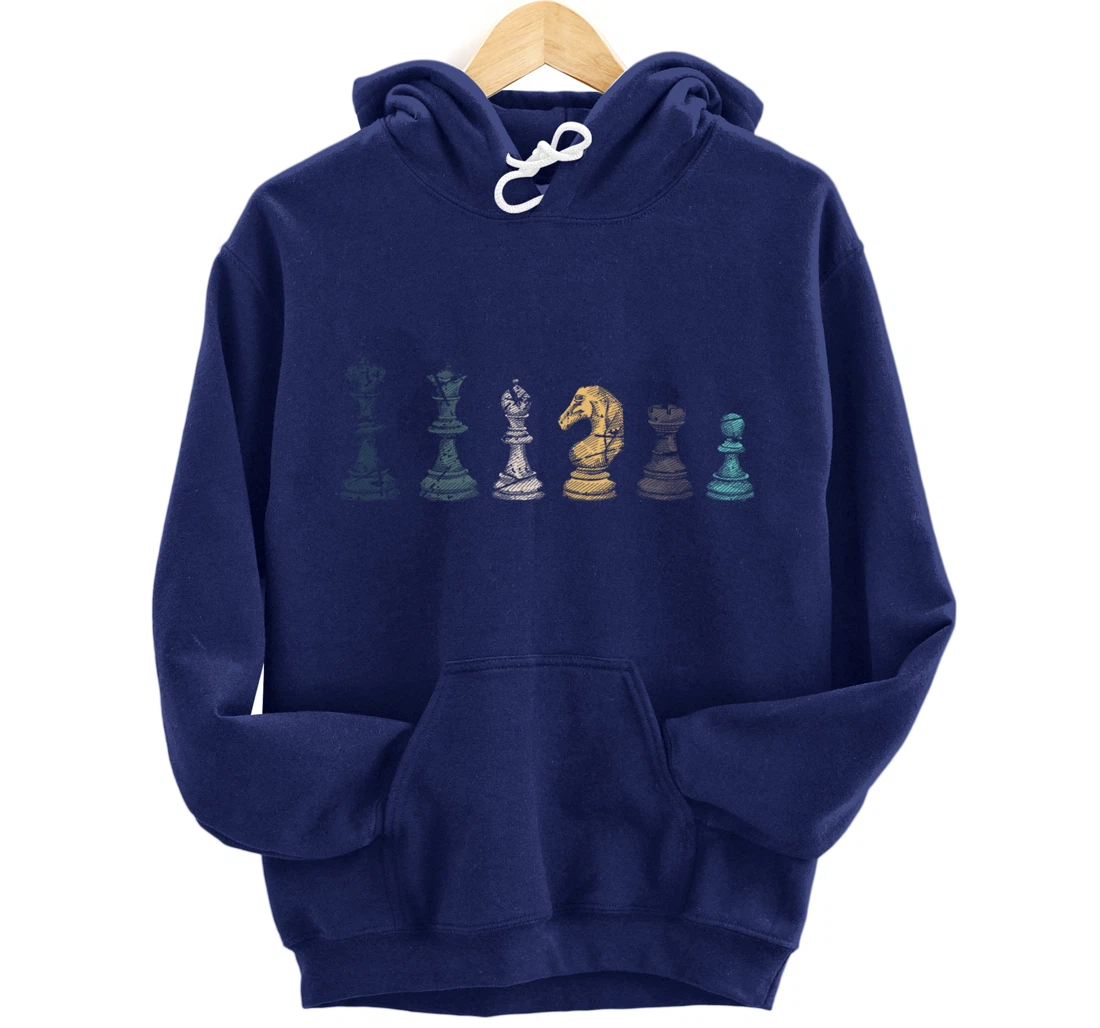 Retro Chess Pullover Hoodie