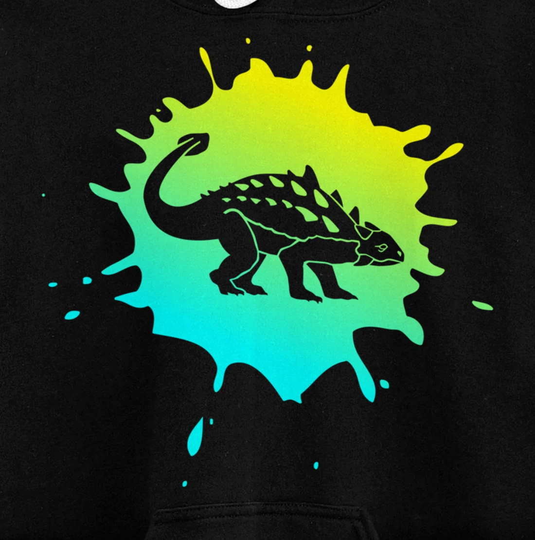 Men or Boys Ankylosaurus Dinosaur Pullover Hoodie