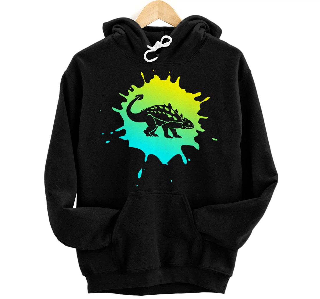 Men or Boys Ankylosaurus Dinosaur Pullover Hoodie