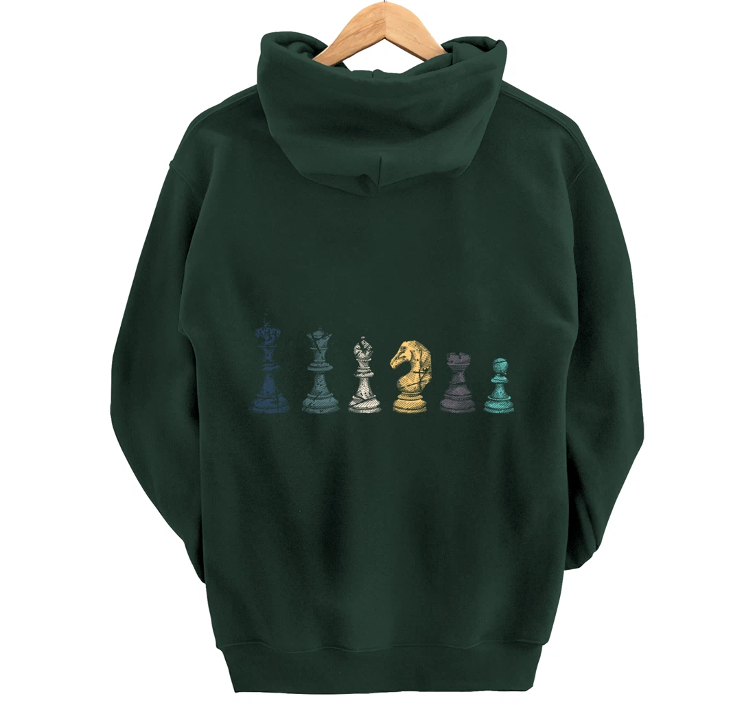 Retro Chess Pullover Hoodie