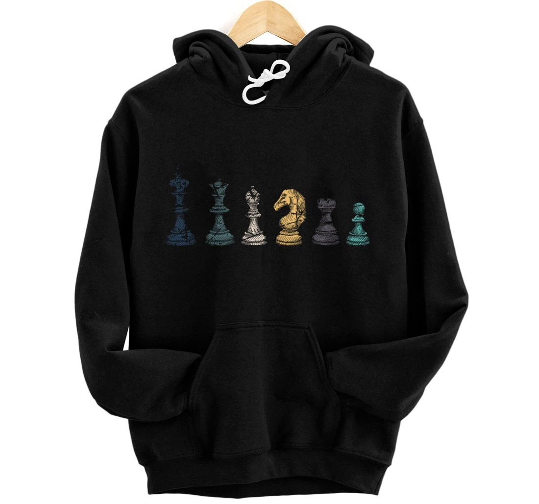 Retro Chess Pullover Hoodie