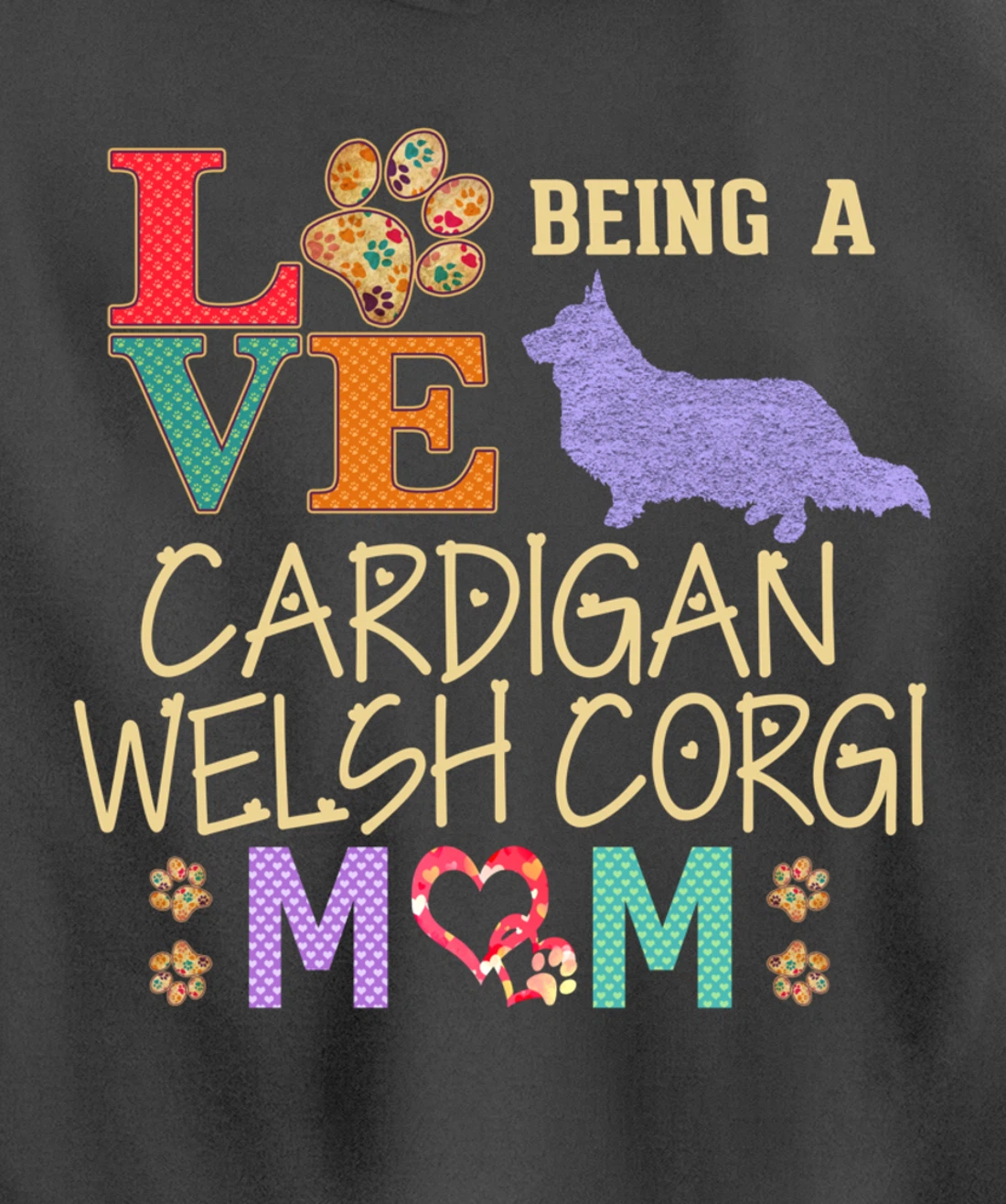 Cardigan Welsh Corgi Shirt Design for Corgi Dog Lovers Pullover Hoodie