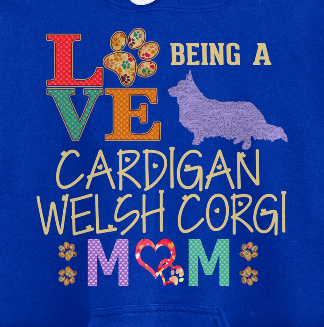 Cardigan Welsh Corgi Shirt Design for Corgi Dog Lovers Pullover Hoodie