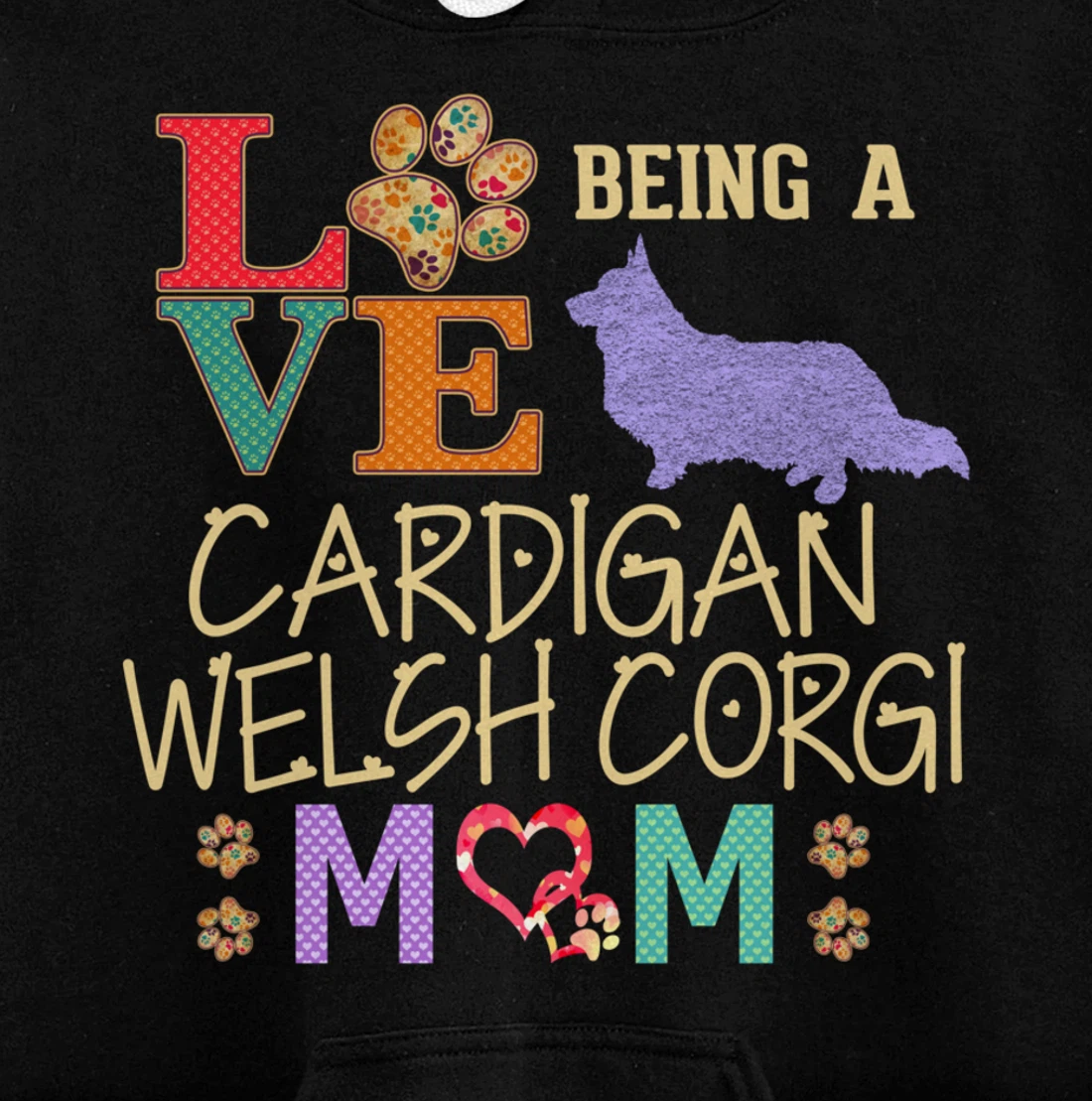 Cardigan Welsh Corgi Shirt Design for Corgi Dog Lovers Pullover Hoodie