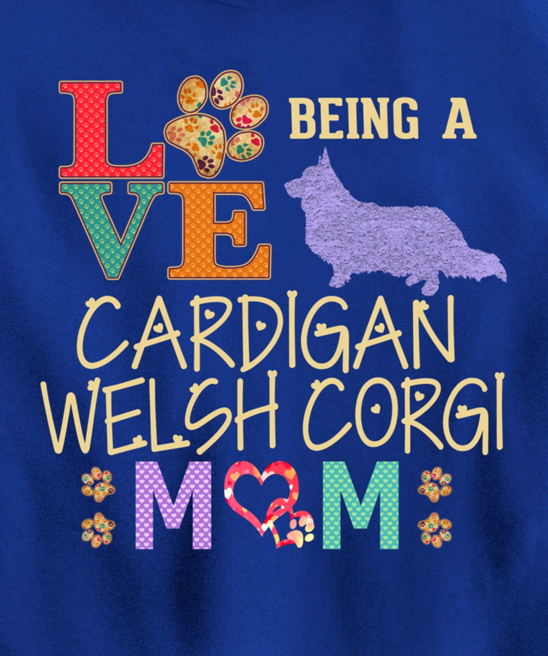 Cardigan Welsh Corgi Shirt Design for Corgi Dog Lovers Pullover Hoodie