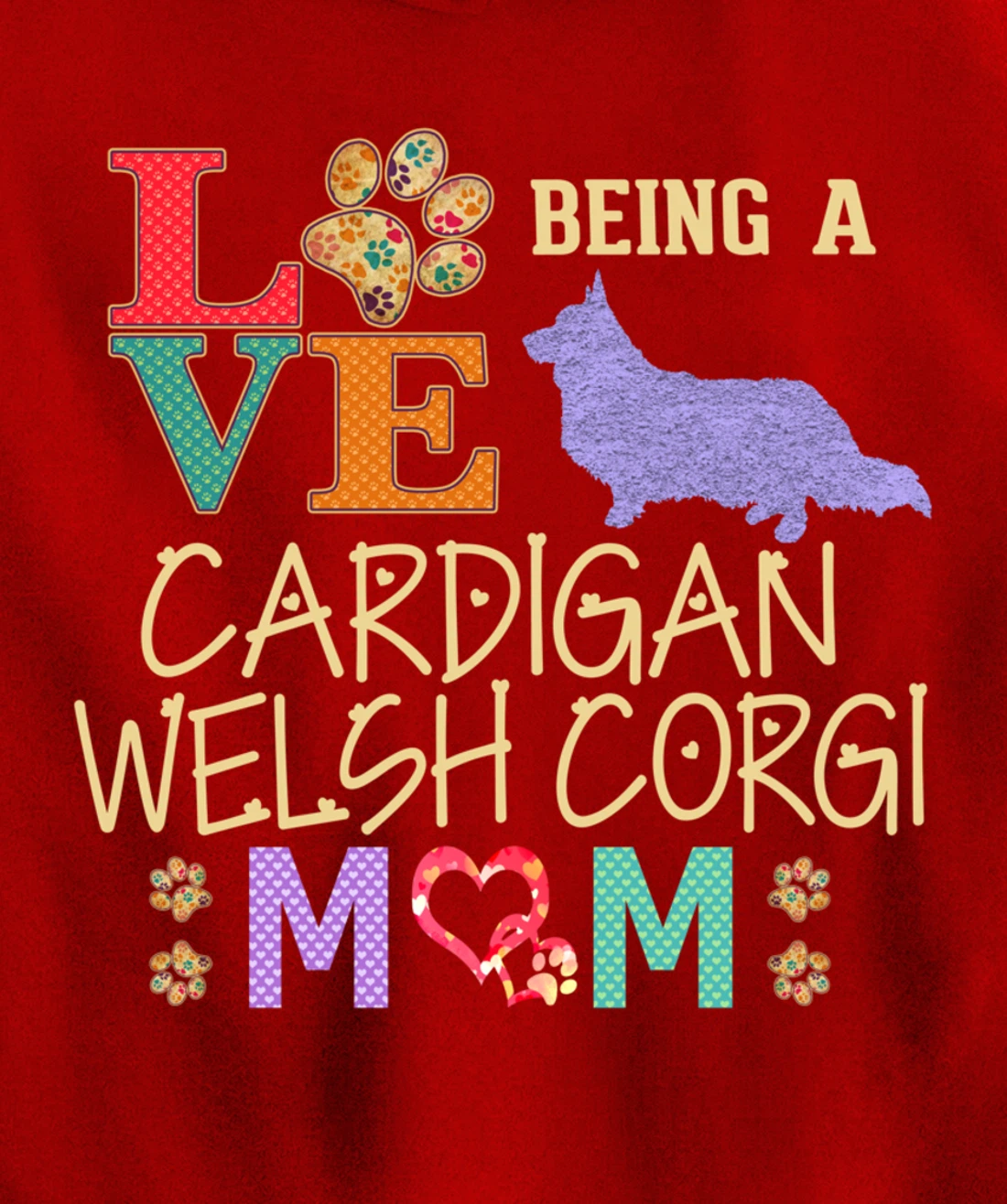 Cardigan Welsh Corgi Shirt Design for Corgi Dog Lovers Pullover Hoodie