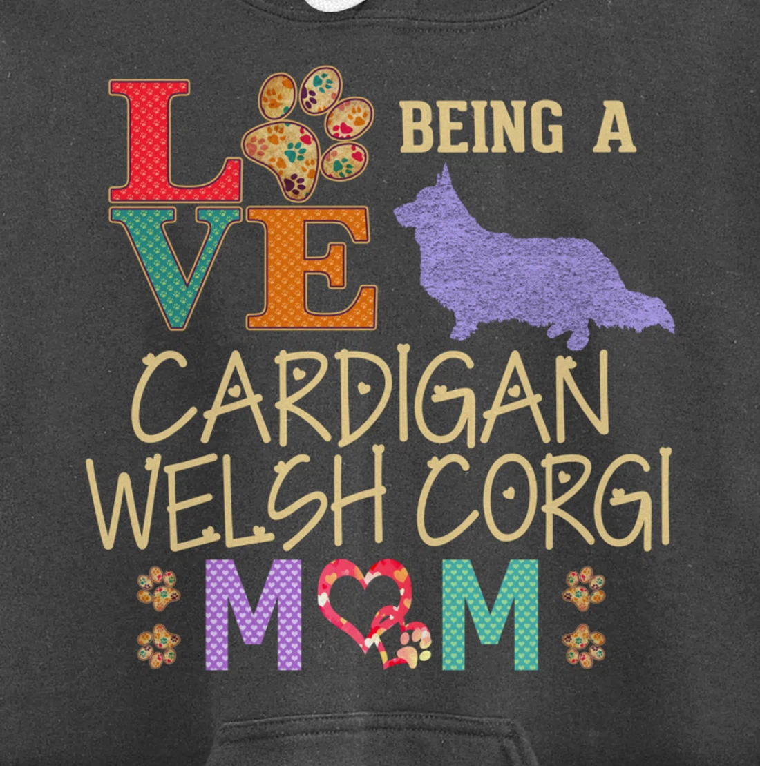 Cardigan Welsh Corgi Shirt Design for Corgi Dog Lovers Pullover Hoodie