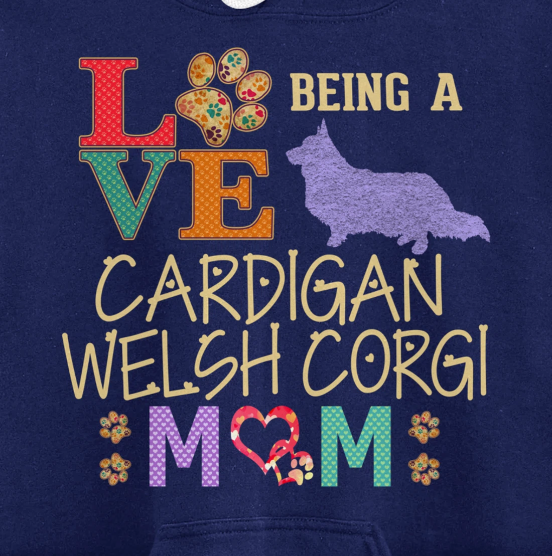 Cardigan Welsh Corgi Shirt Design for Corgi Dog Lovers Pullover Hoodie