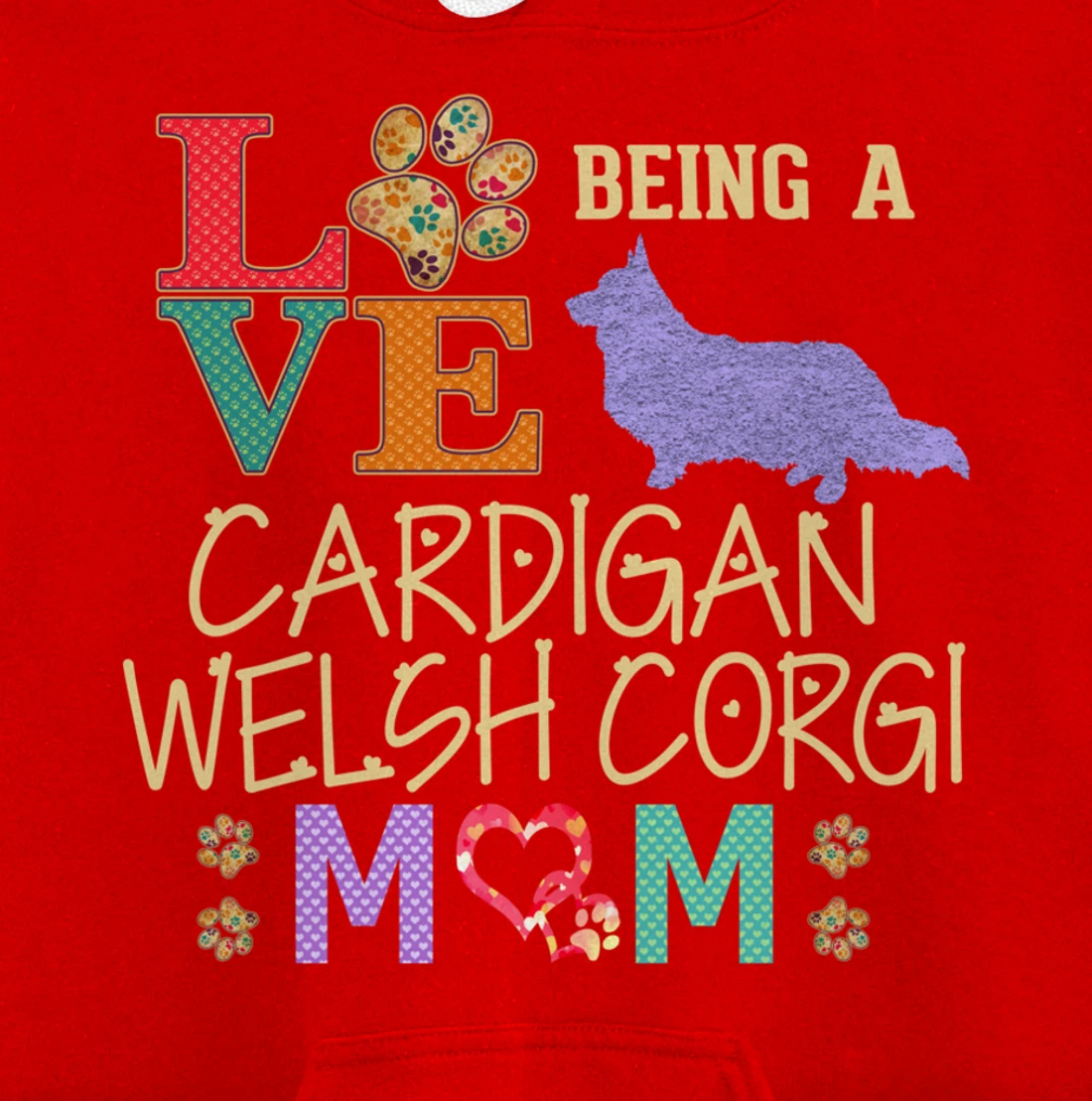 Cardigan Welsh Corgi Shirt Design for Corgi Dog Lovers Pullover Hoodie