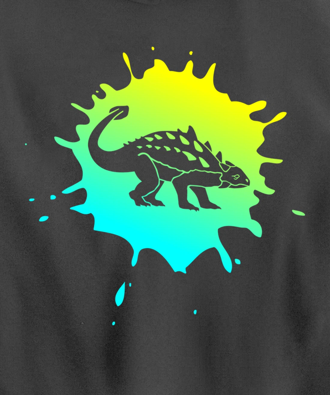 Men or Boys Ankylosaurus Dinosaur Pullover Hoodie