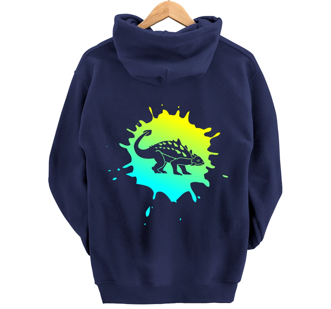 Men or Boys Ankylosaurus Dinosaur Pullover Hoodie