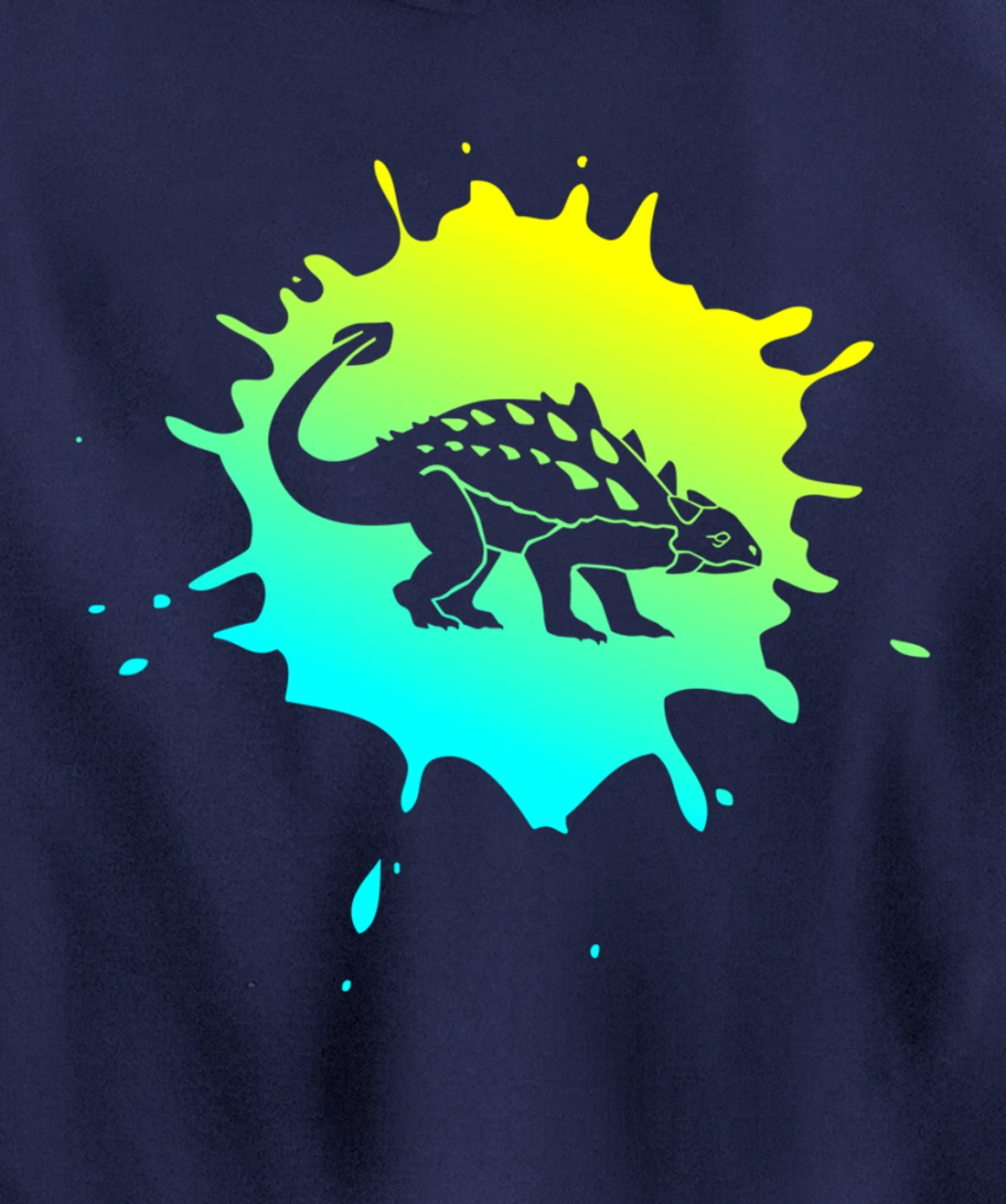 Men or Boys Ankylosaurus Dinosaur Pullover Hoodie