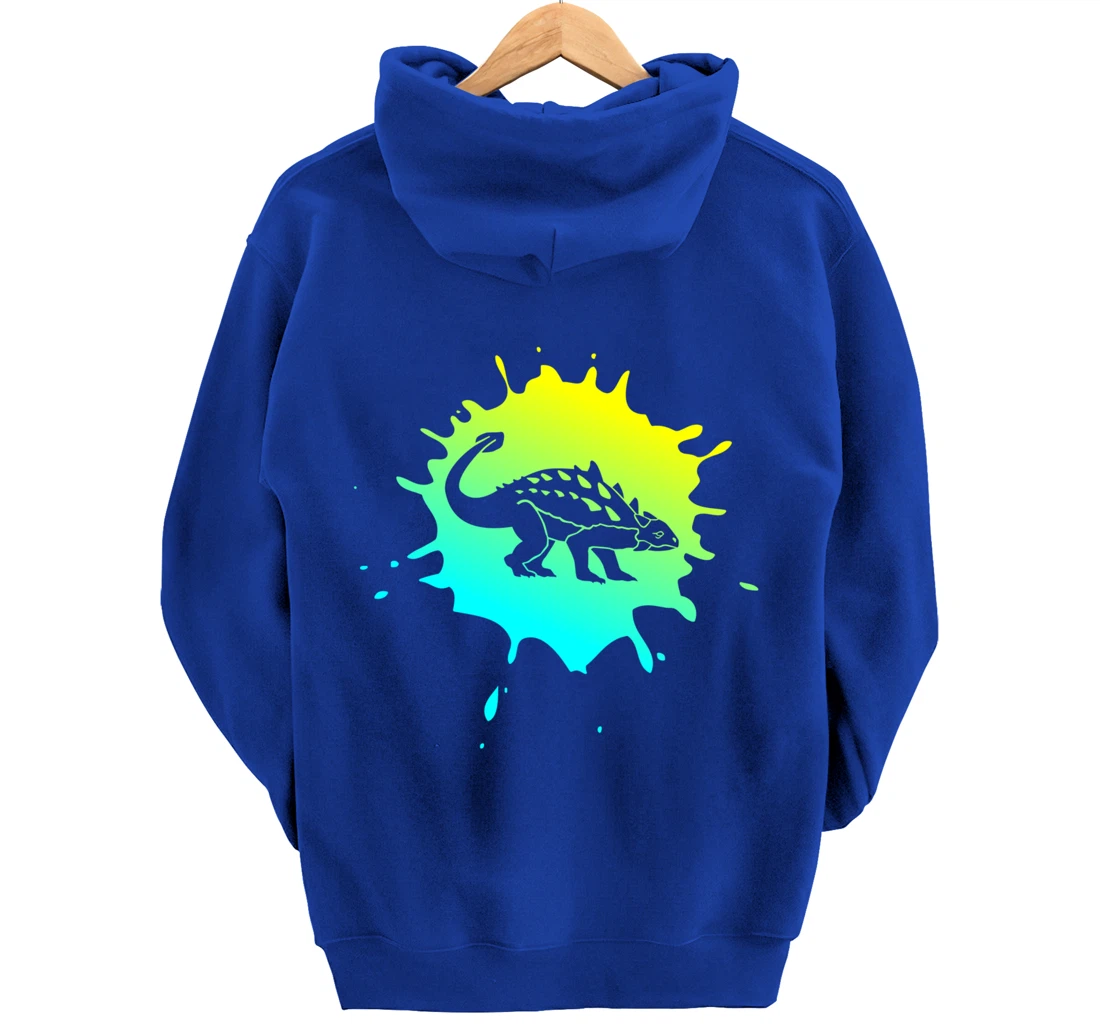 Men or Boys Ankylosaurus Dinosaur Pullover Hoodie