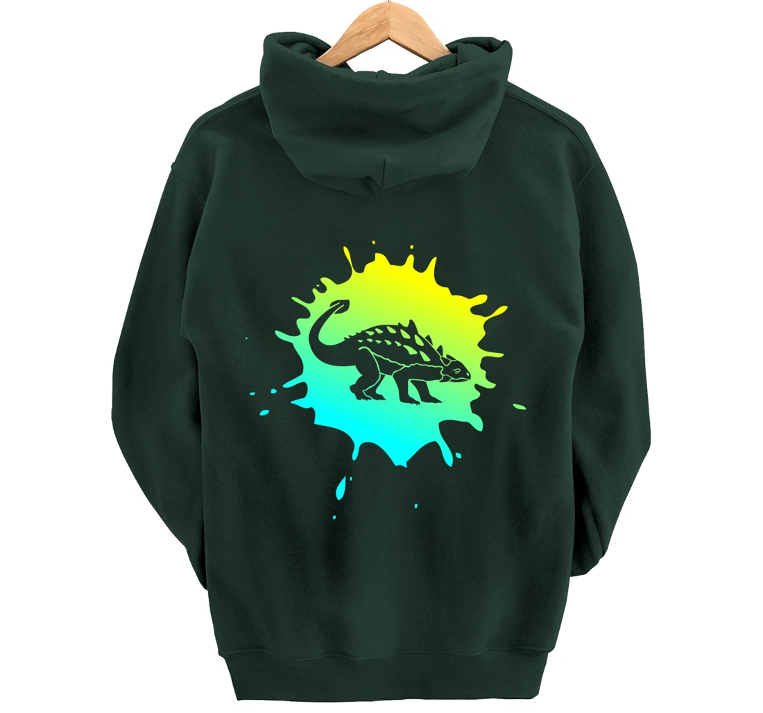 Men or Boys Ankylosaurus Dinosaur Pullover Hoodie