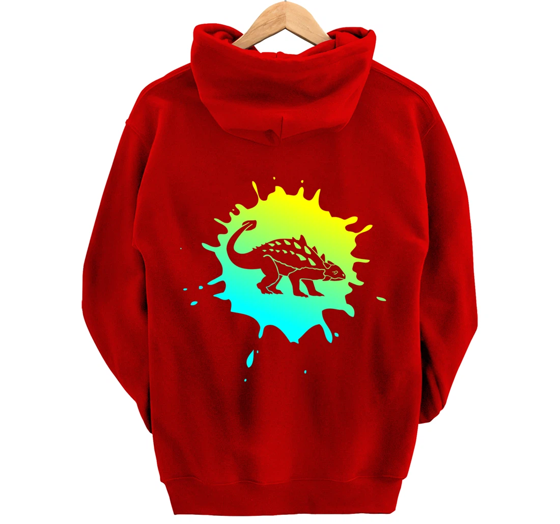 Men or Boys Ankylosaurus Dinosaur Pullover Hoodie