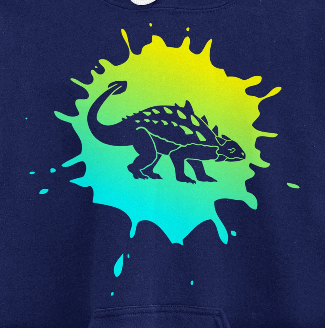 Men or Boys Ankylosaurus Dinosaur Pullover Hoodie