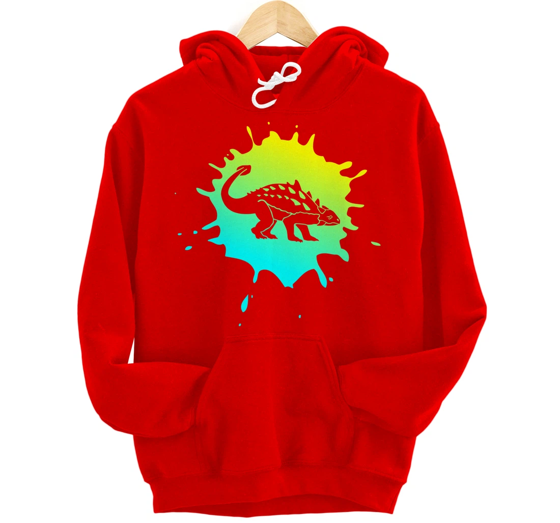 Men or Boys Ankylosaurus Dinosaur Pullover Hoodie