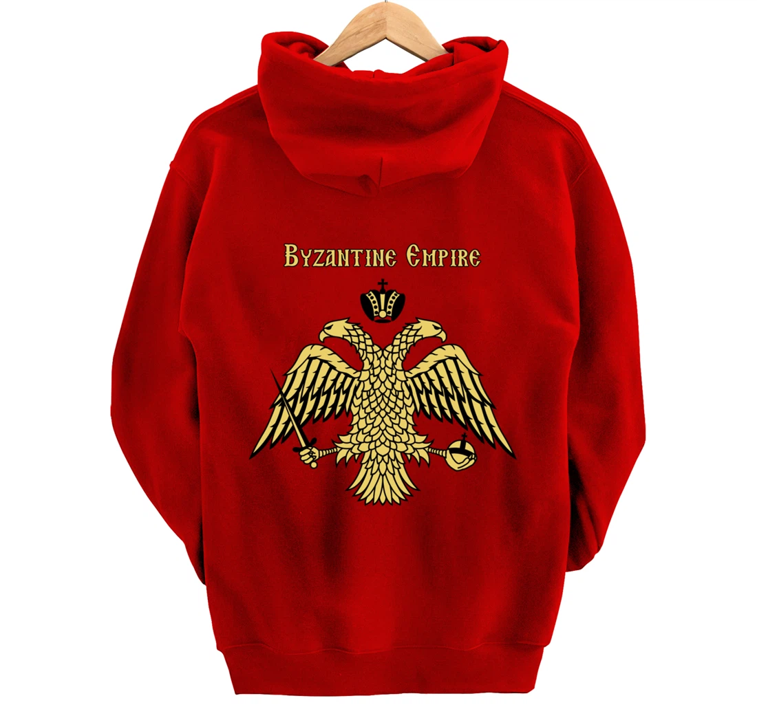 Byzantine Empire Double Headed Eagle Constantinople Pullover Hoodie