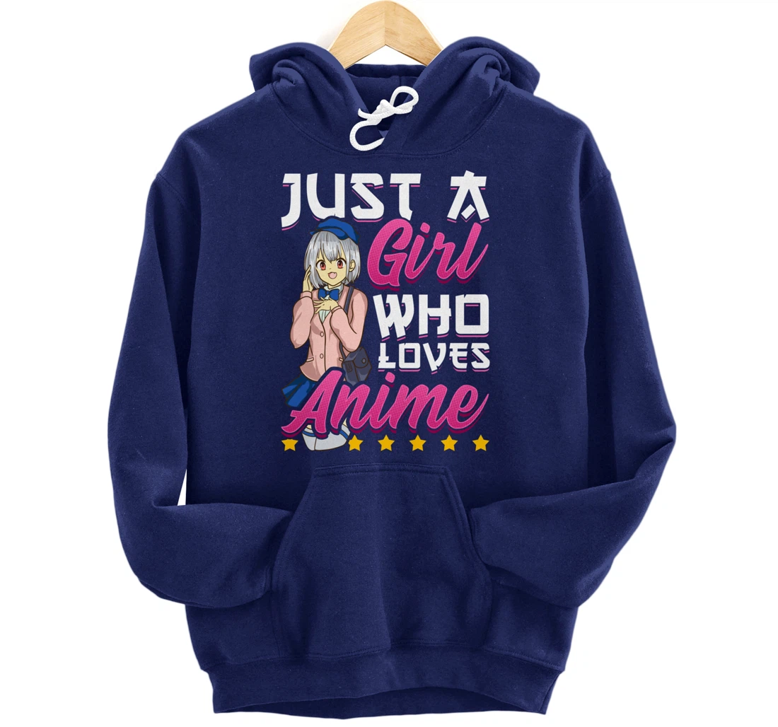 Cute Just A Girl Who Loves Anime Pullover Hoodie
