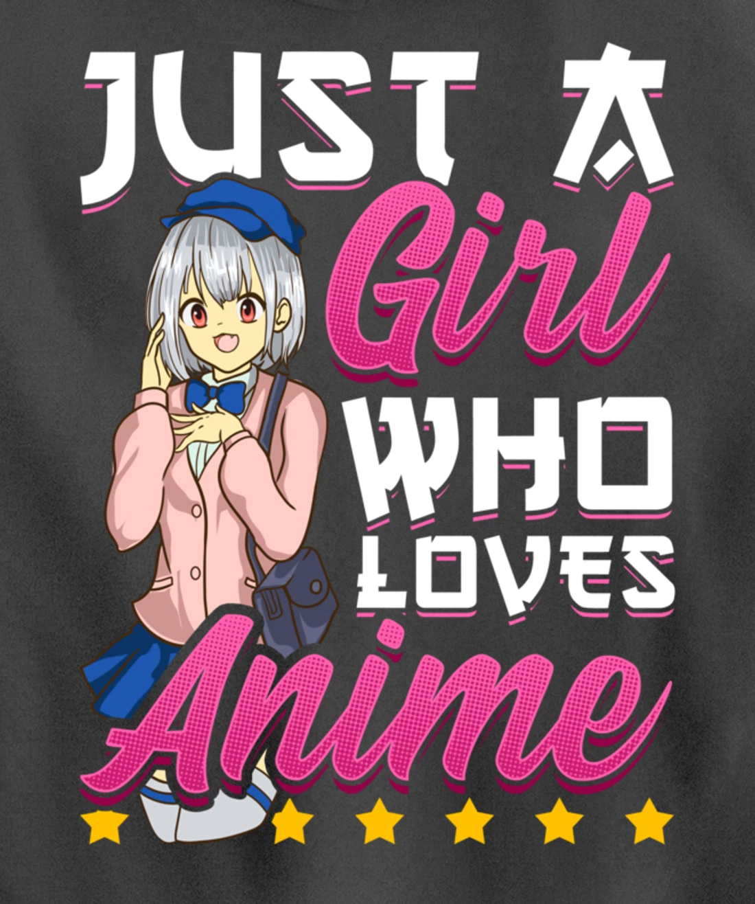 Cute Just A Girl Who Loves Anime Pullover Hoodie