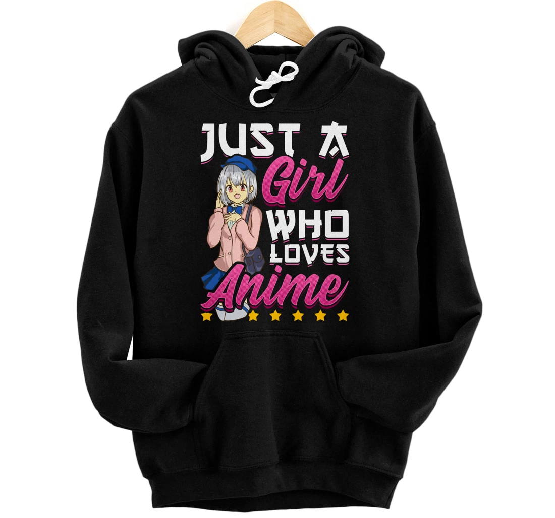 Cute Just A Girl Who Loves Anime Pullover Hoodie