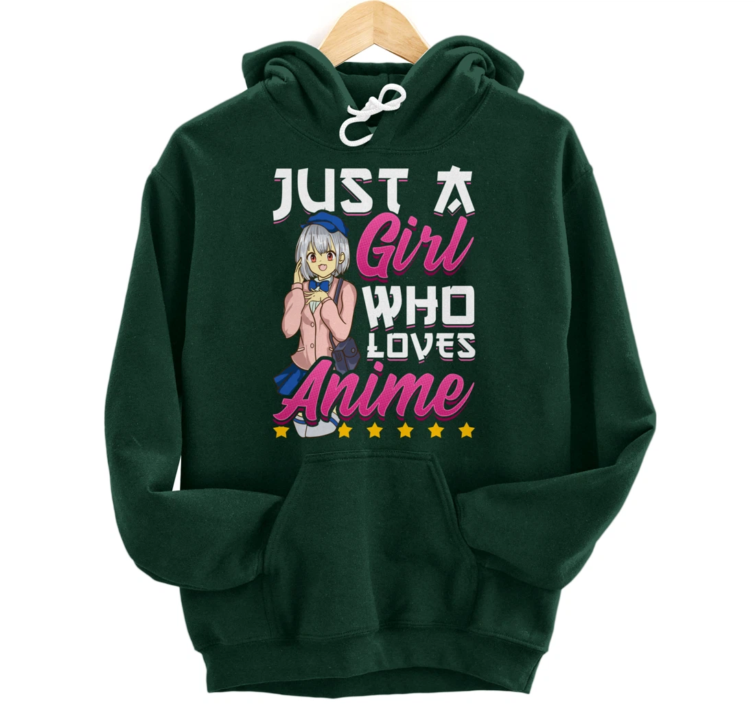 Cute Just A Girl Who Loves Anime Pullover Hoodie