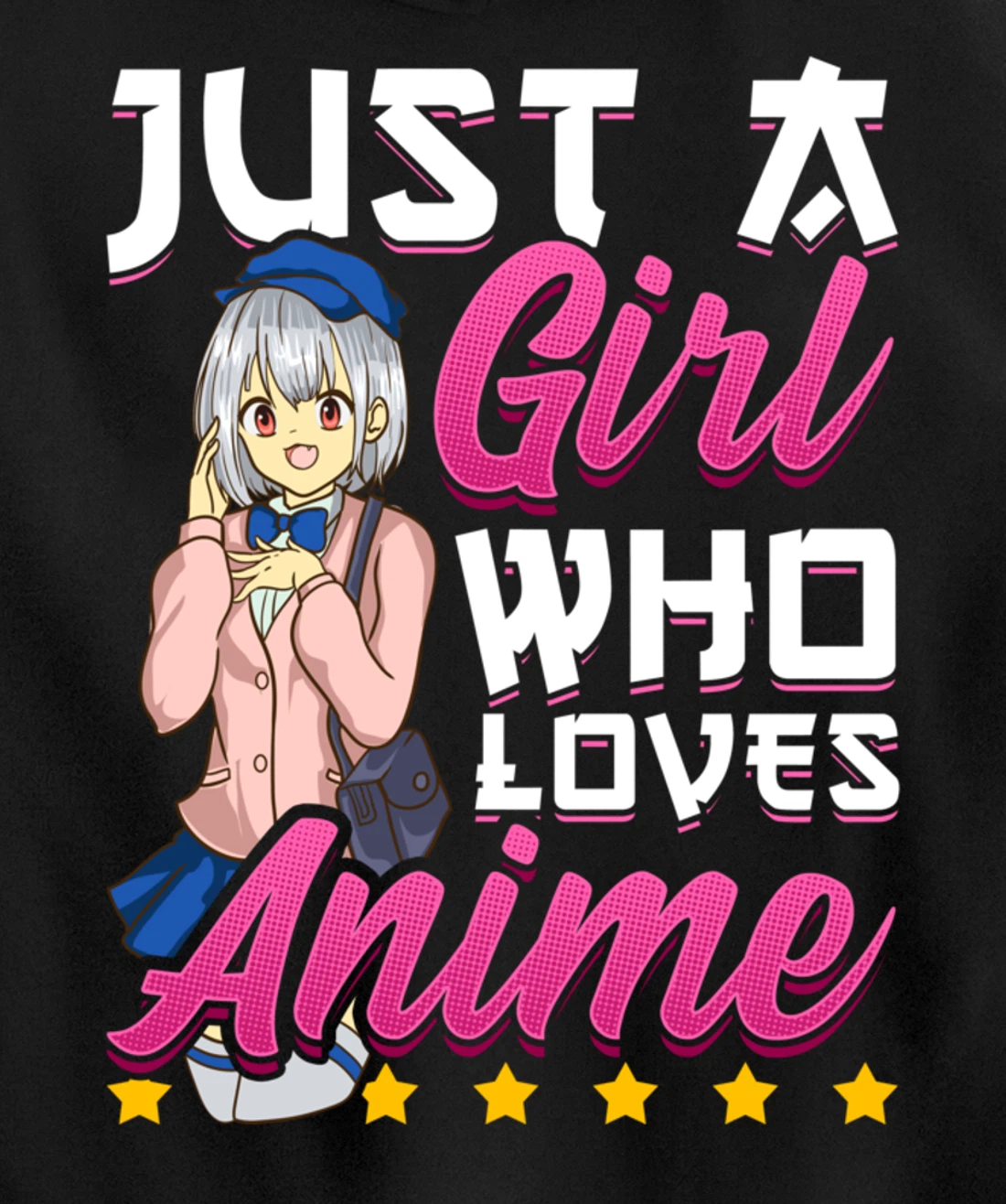 Cute Just A Girl Who Loves Anime Pullover Hoodie