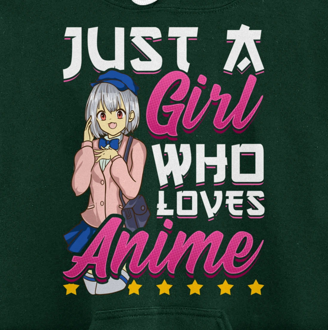 Cute Just A Girl Who Loves Anime Pullover Hoodie