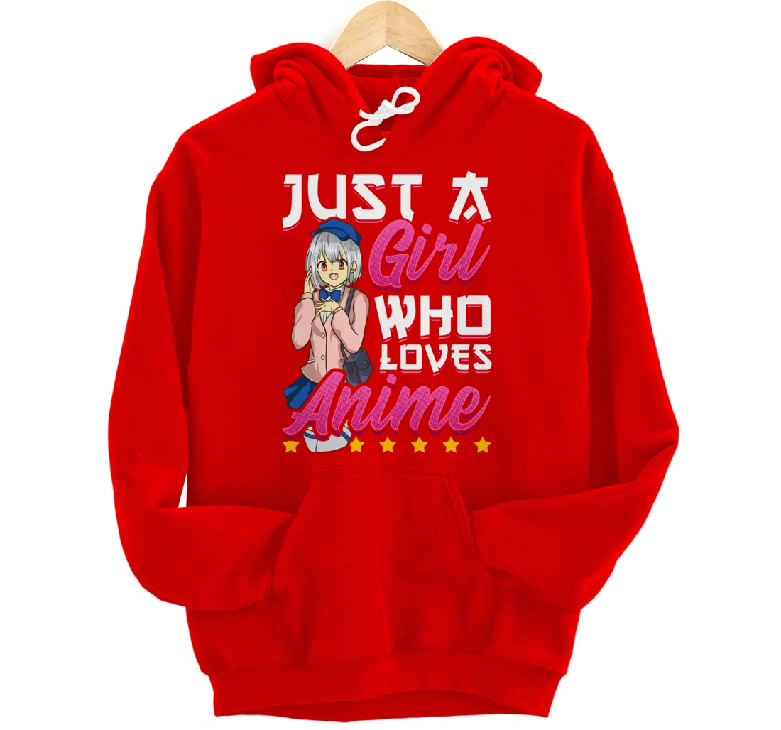 Cute Just A Girl Who Loves Anime Pullover Hoodie