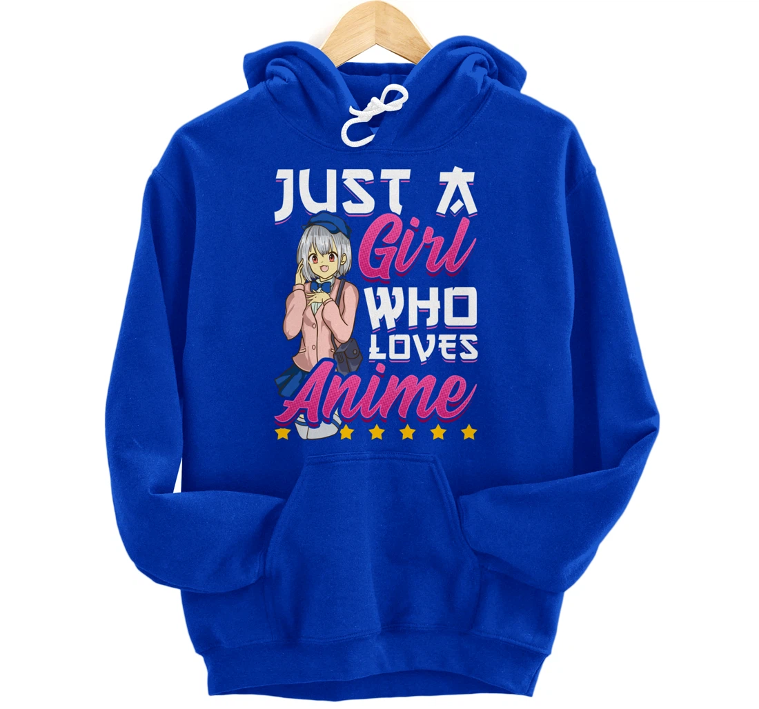 Cute Just A Girl Who Loves Anime Pullover Hoodie