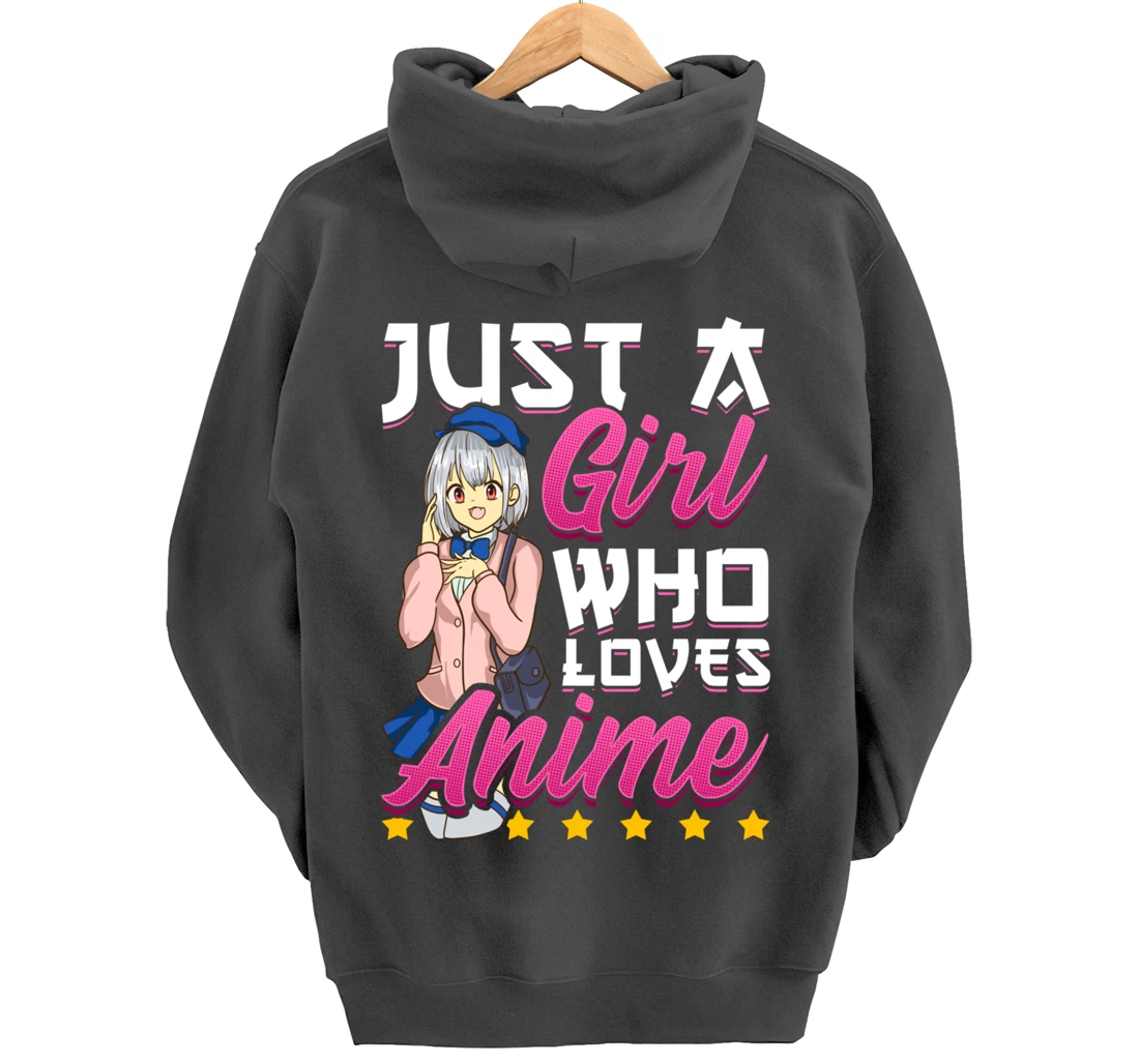 Cute Just A Girl Who Loves Anime Pullover Hoodie