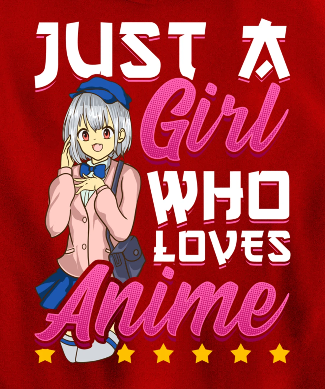 Cute Just A Girl Who Loves Anime Pullover Hoodie