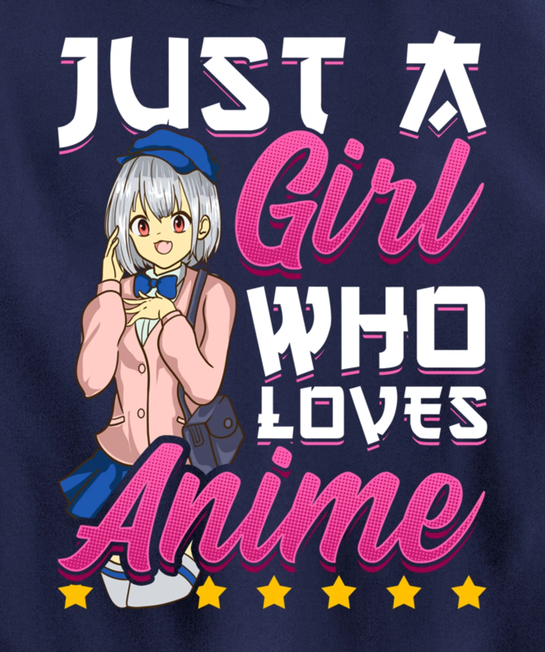 Cute Just A Girl Who Loves Anime Pullover Hoodie