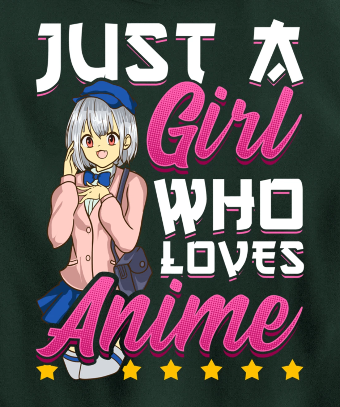 Cute Just A Girl Who Loves Anime Pullover Hoodie