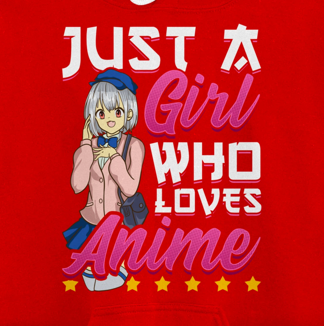 Cute Just A Girl Who Loves Anime Pullover Hoodie