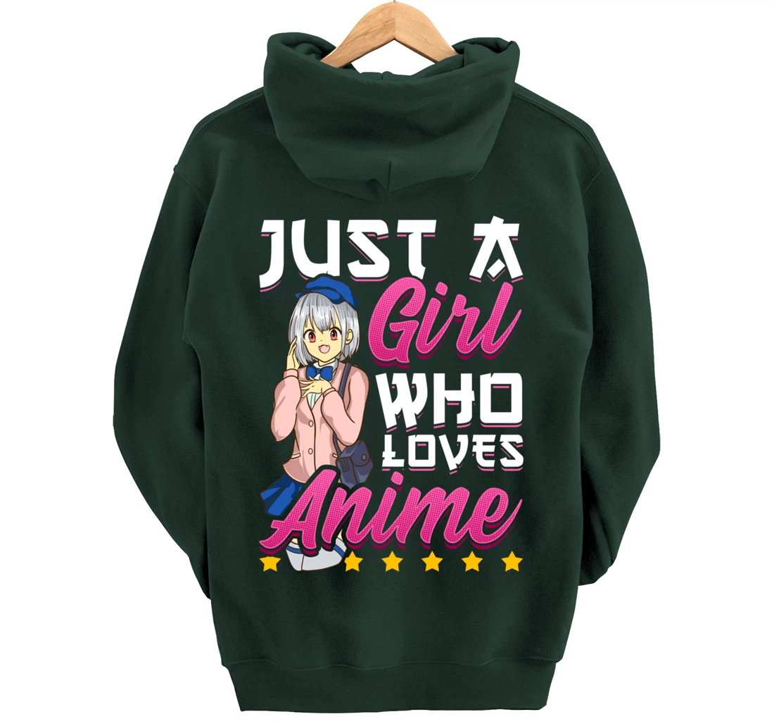 Cute Just A Girl Who Loves Anime Pullover Hoodie
