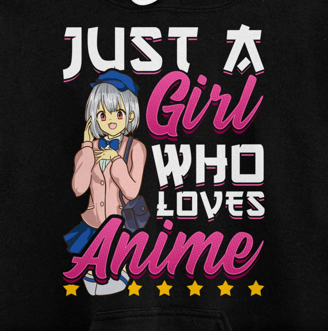 Cute Just A Girl Who Loves Anime Pullover Hoodie