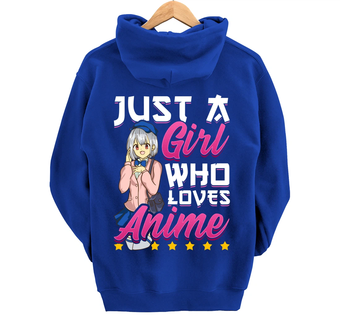 Cute Just A Girl Who Loves Anime Pullover Hoodie