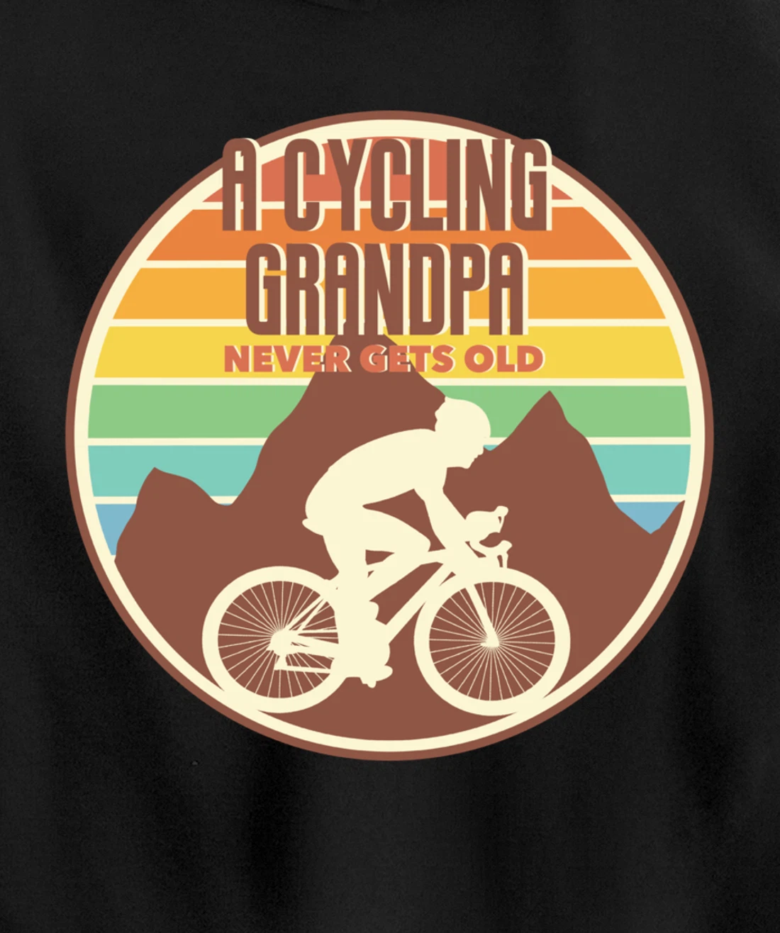 Funny Grandpa gift | A Cycling Grandpa Never Gets Old gift Pullover Hoodie