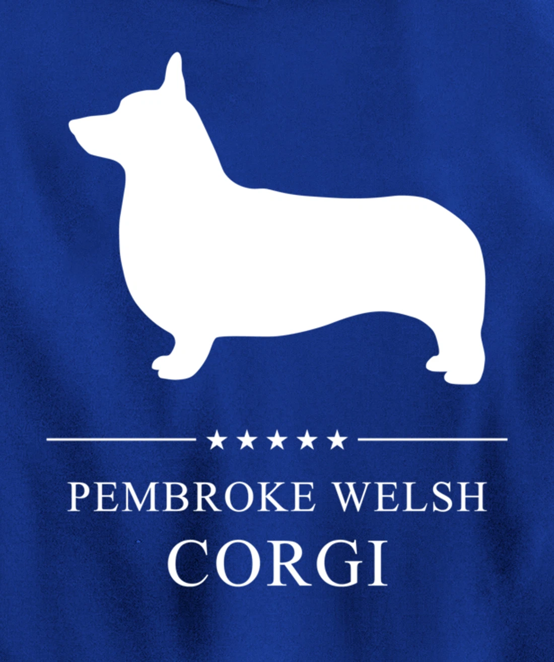 Pembroke Welsh Corgi Dog White Silhouette Pullover Hoodie