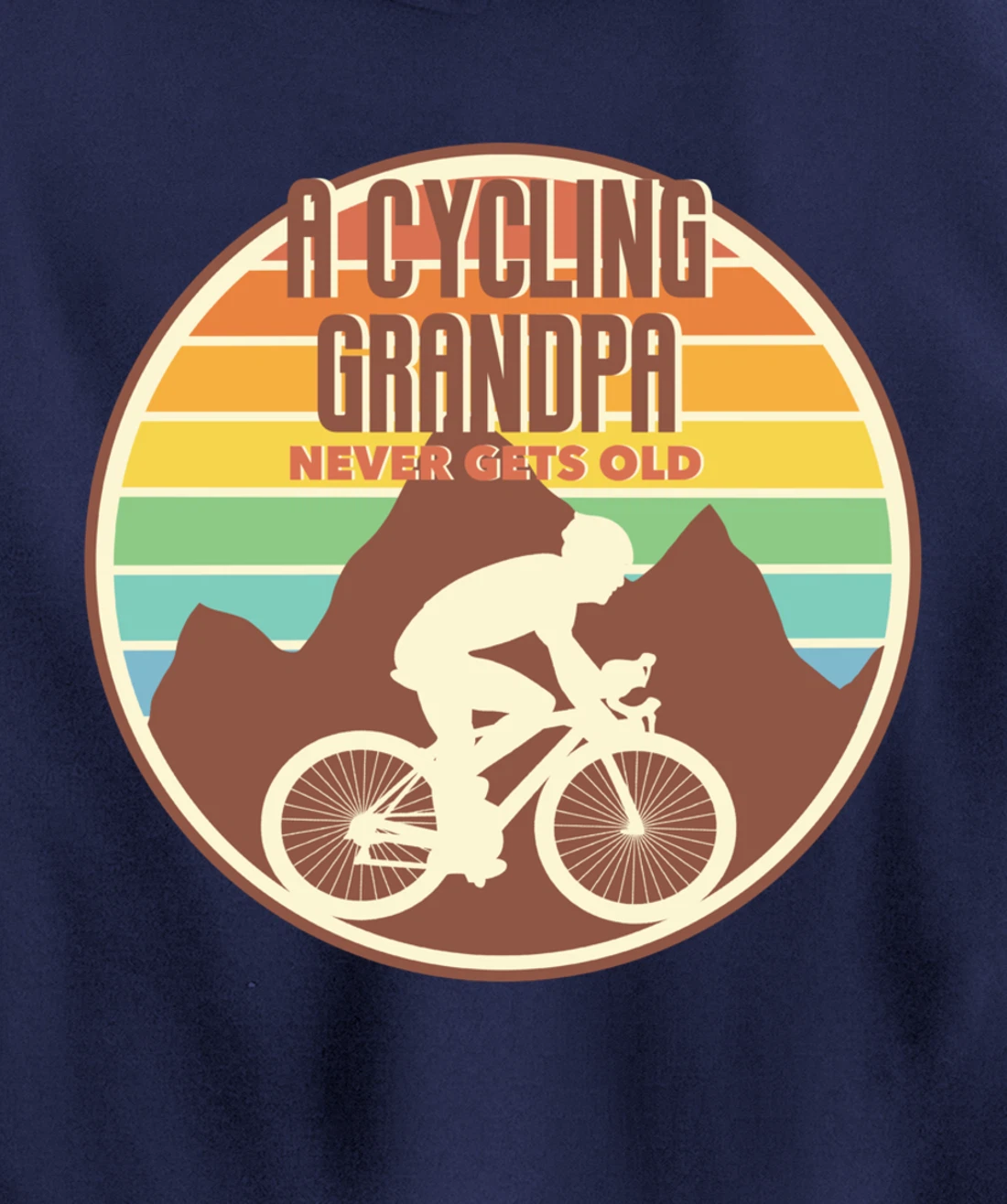 Funny Grandpa gift | A Cycling Grandpa Never Gets Old gift Pullover Hoodie