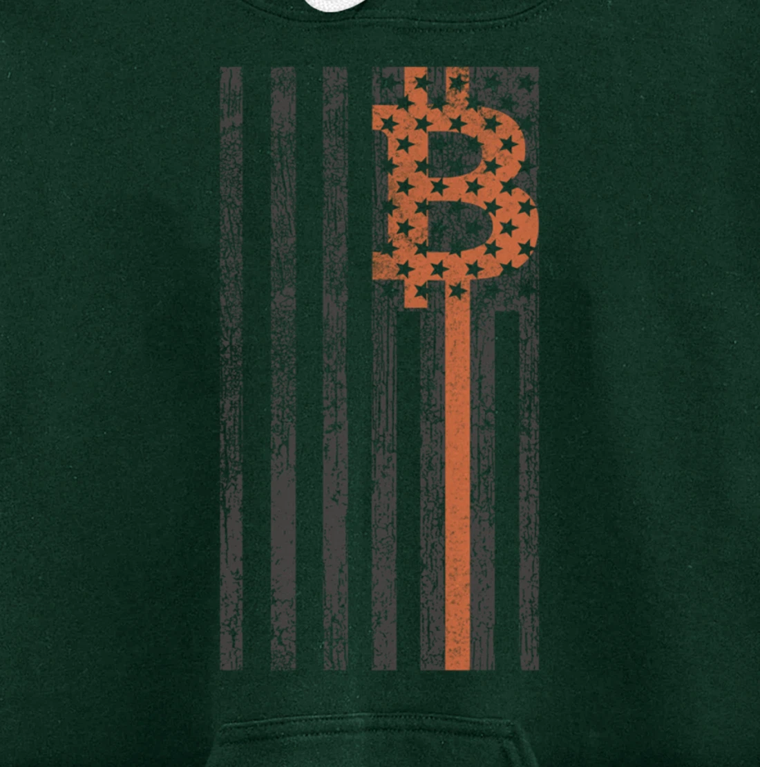 Bitcoin Merchandise - Vintage American Flag - HODL Bitcoin Pullover Hoodie